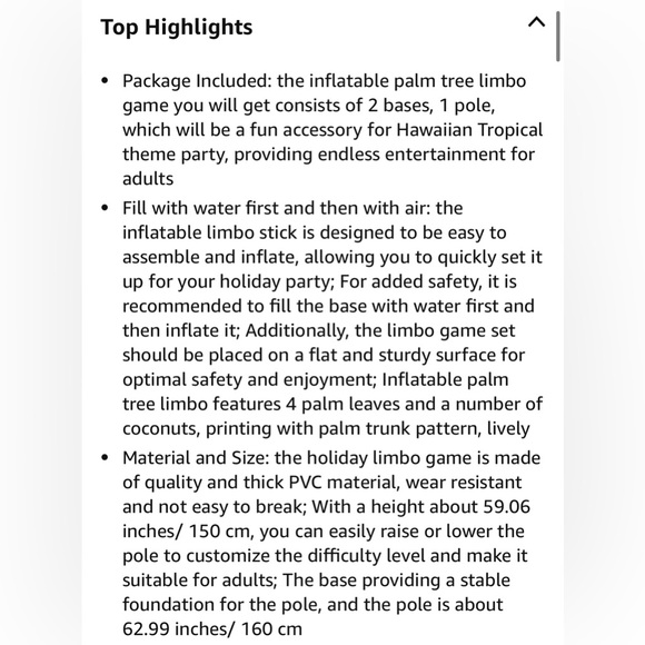 Inflatable Palm Tree Limbo Game 🌴🌴 - Picture 5 of 6